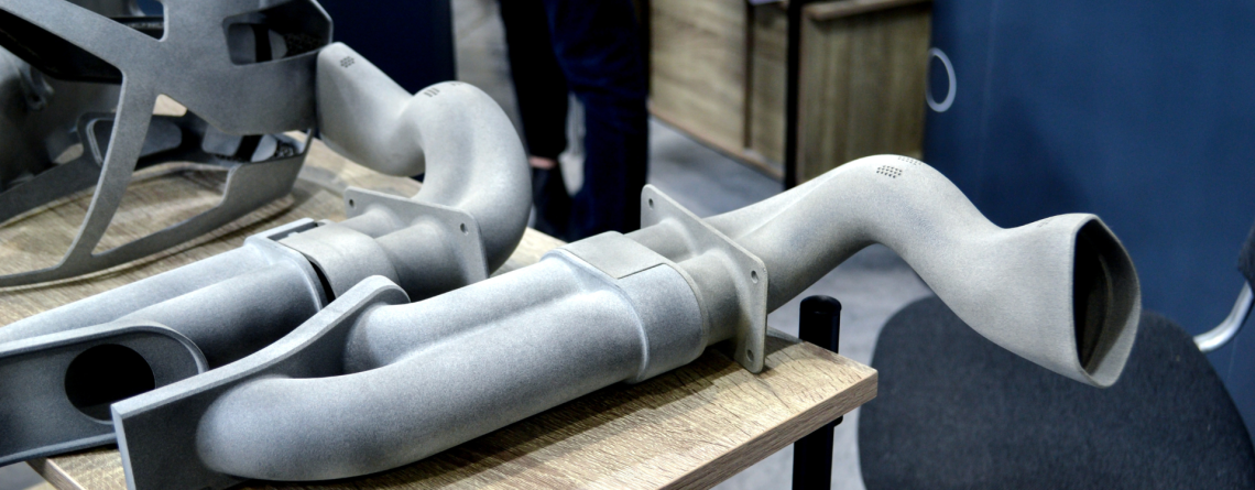 MJF 3D Printed Car parts on table