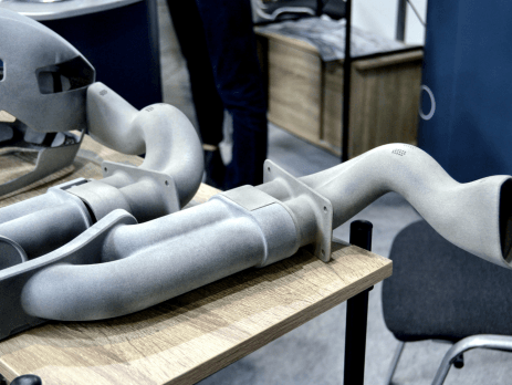 MJF 3D Printed Car parts on table