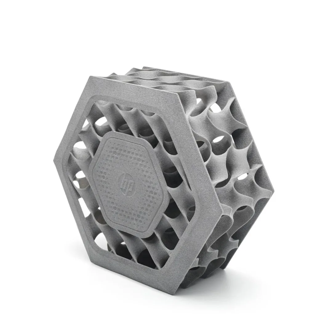 Hexagons for shock absorption TPU test printed with HP JF 5200 3D Printing Solution and BASF UltrasintTM TPU01 - Credit to HP (7)