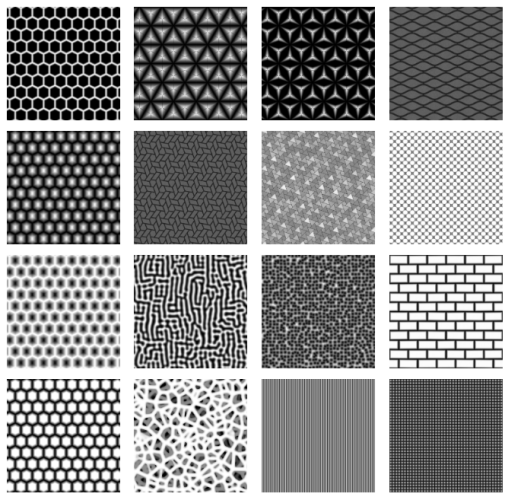 MJF Texture Examples 16 different multi jet fusion (mjf) texture patterns for 3d printed parts
