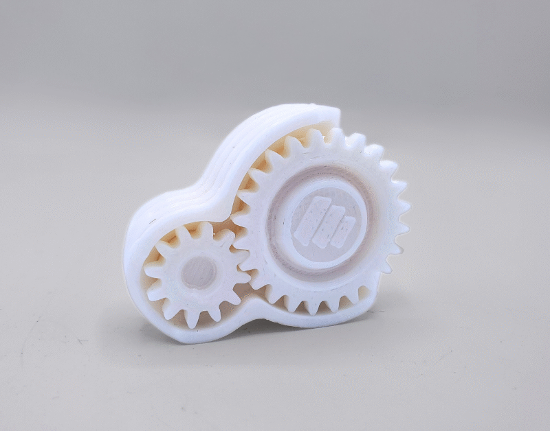 Light Colored ABS-M30 Plastic Gear FDM 3D Printed Part