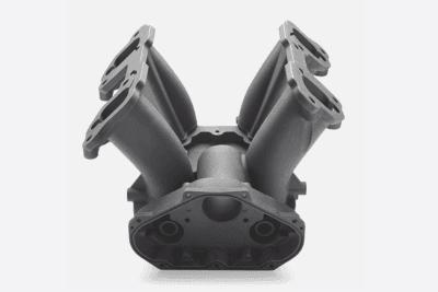 Black Nylon PA 12 Automotive Part 3D Printed with Multi Jet Fusion