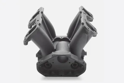 Black Nylon PA 12 Automotive Part 3D Printed with Multi Jet Fusion