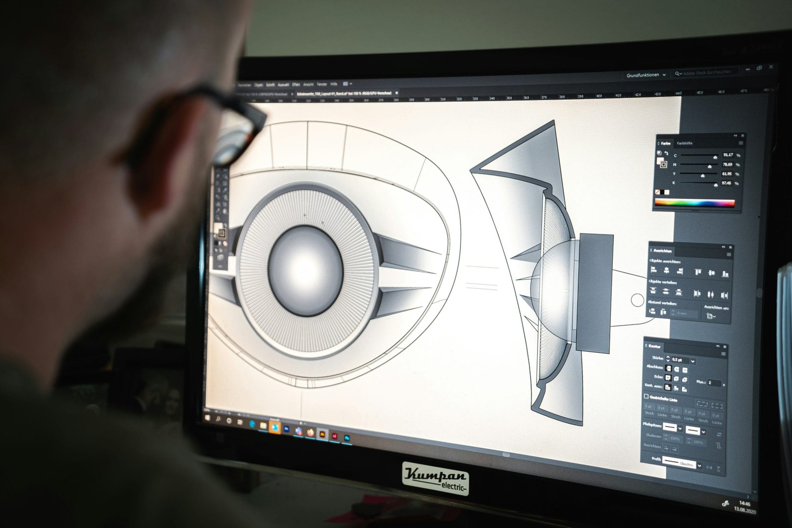 2-Technical-Drawing-on-Computer-Display