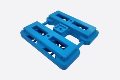 3D Printed Robotic Part Dyed Blue